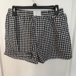 Black and White Checkered Shorts
